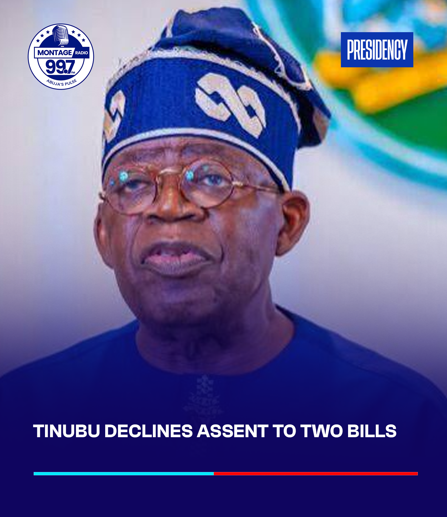 Tinubu declines assent to two bills